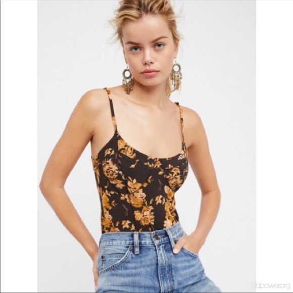 Free People Tops - Free People Next Up Corset Cami Tank Top